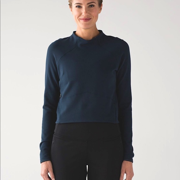 lululemon athletica Tops - Hill & Valley Mock Neck Nocturnal Teal | Lululemon